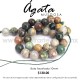 Ágata Musgosa bola facetada 10 mm