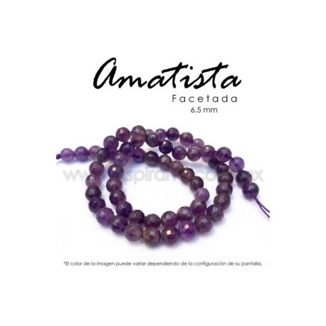 Amatista bola facetada 6.5mm