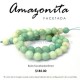 Amazonita bola facetada 8mm