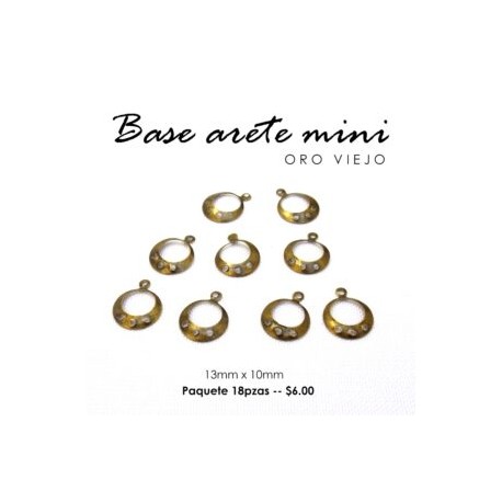 Base para arete, oro viejo