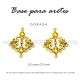 Base para arete, rombo dorada