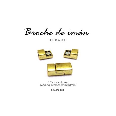 Broche de imán, dorado