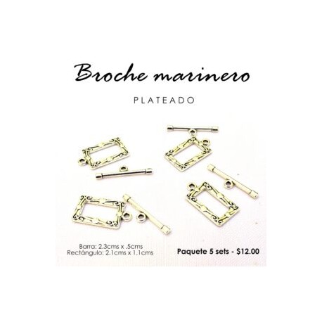 Broche marinero rectángulo