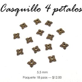 Casquillo flor 4 pétalos