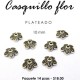 Casquillo flor plateado 10mm