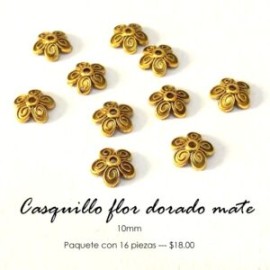Casquillo flor, dorado