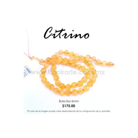 Citrino bola lisa 6 mm