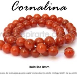 Cornalina bola lisa 8mm