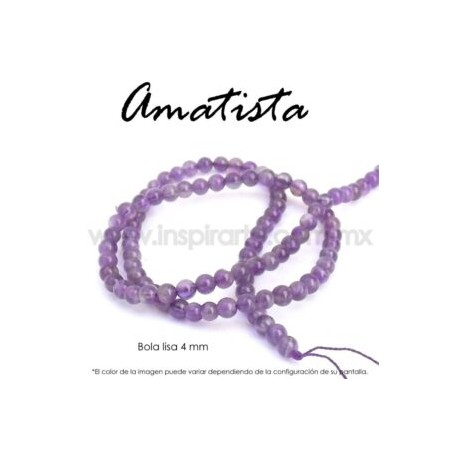 Amatista bola lisa 4mm