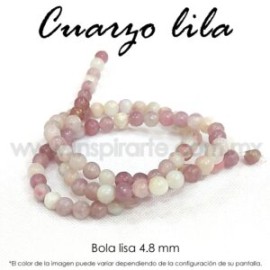 Cuarzo lila bola lisa 4.8mm