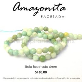 Amazonita bola facetada 6mm