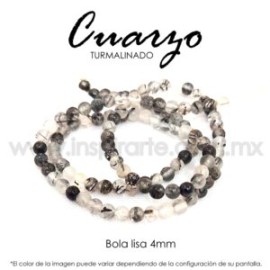 Cuarzo turmalinado bola lisa 4mm