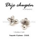 Dije chupón plateado 1.3 cms x 1 cm