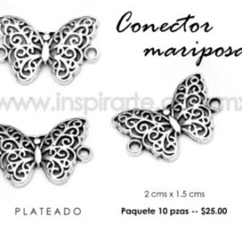 Dije conector mariposa 2cms x 1.5cms