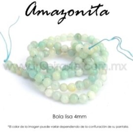 Amazonita bola lisa 4mm