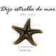 Dije estrella de mar oro viejo 5.1cms x 5.4 cms