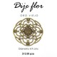 Dije flor oro viejo