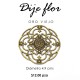 Dije flor oro viejo