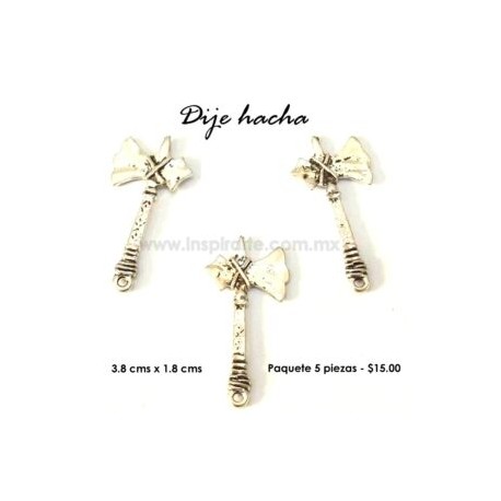 Dije hacha plateada 3.8 cms x 1.8 cms