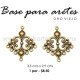 Base para arete, oro viejo