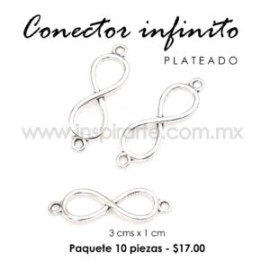 Dije infinito plateado