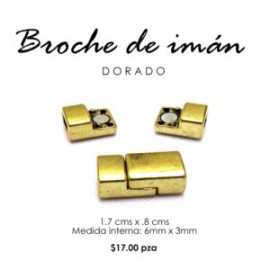 Broche de imán, dorado