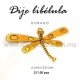 Dije Libélula Dorada 6 cm x 3.6 cm