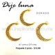 Dije Luna dorada 4.1 cm x 2.9 cm