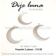 Dije Luna plateada 4.1 cm x 1.1 cm