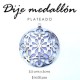Dije medallón plateado