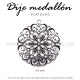 Dije medallón plateado