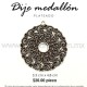 Dije Medallón plateado 5.3 cm x 4.8 cm