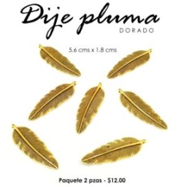 Dije pluma dorada