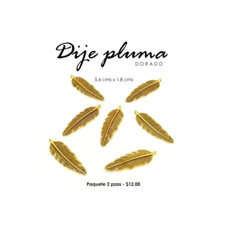 Dije pluma dorada