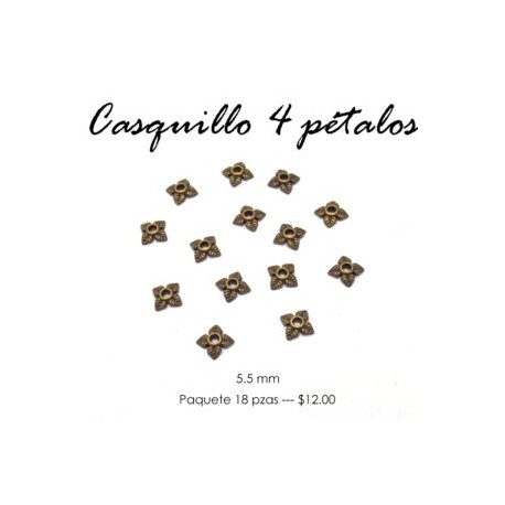 Casquillo flor 4 pétalos