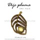 Dije pluma pavorreal oro viejo