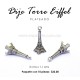 Dije Torre Eiffel plateada 3 cms x 1.1 cms