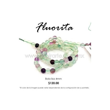 Fluorita bola lisa 4 mm
