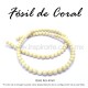 Fósil de coral, bola lisa 4mm