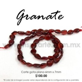 Granate gota plana 6mm x 7mm