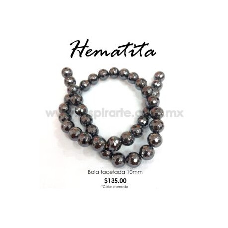 Hematita Bola facetada 10 mm