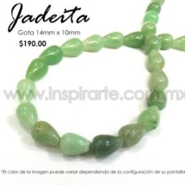 Jadeita gota 14mmx10mm