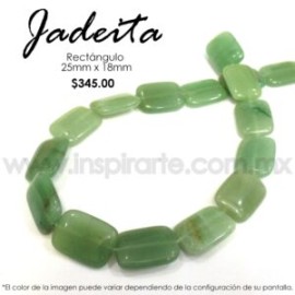 Jadeita rectángulo 25mm x 18mm