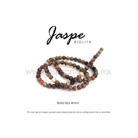 Jaspe (Riolita) bola lisa 4mm