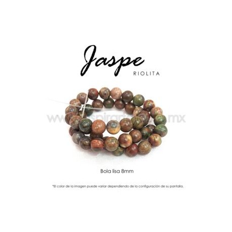 Jaspe (Riolita) bola lisa 8mm
