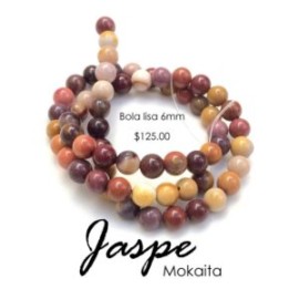 Jaspe mokaita bola lisa 6mm