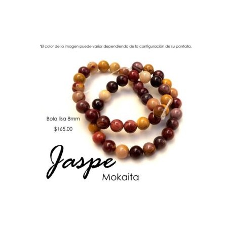 Jaspe mokaita, bola lisa 8mm