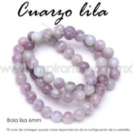 Cuarzo lila bola lisa 6mm
