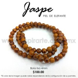 Jaspe Piel de Elefante bola lisa 4mm