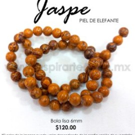 Jaspe Piel de Elefante bola lisa 6mm